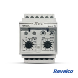 Analog tip Toprak kaçak akım rölesi (Ray Tipi) 30mA-30A / 230VAC - REVALCO