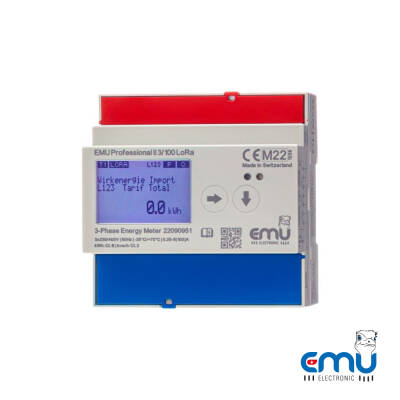 EMU Professional 3/100 Direkt 100A girişli enerji sayacı/analizör LORA - 1